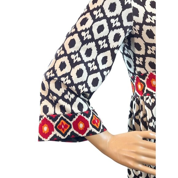 Avon V-Neck Boho Print Mini Dress Size Small - Picture 6 of 6